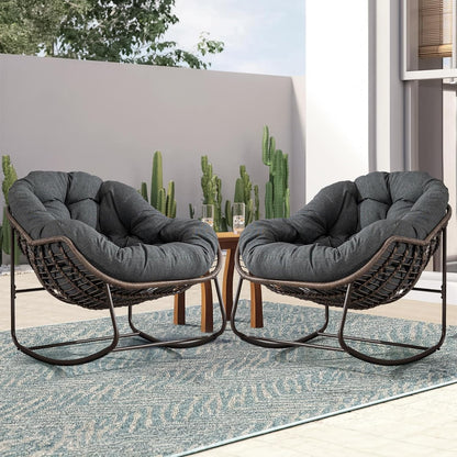Sleek Sanctuary: Contemporary Rattan Swing Chair for Indoor & Outdoor