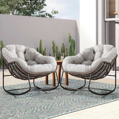 Sleek Sanctuary: Contemporary Rattan Swing Chair for Indoor & Outdoor