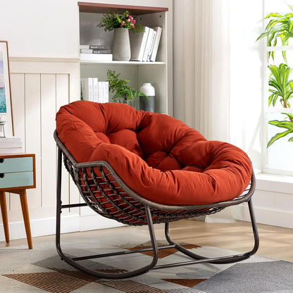Sleek Sanctuary: Contemporary Rattan Swing Chair for Indoor & Outdoor