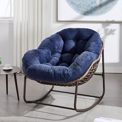 Sleek Sanctuary: Contemporary Rattan Swing Chair for Indoor & Outdoor