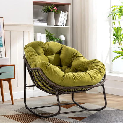 Sleek Sanctuary: Contemporary Rattan Swing Chair for Indoor & Outdoor