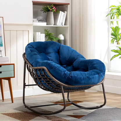 Sleek Sanctuary: Contemporary Rattan Swing Chair for Indoor & Outdoor