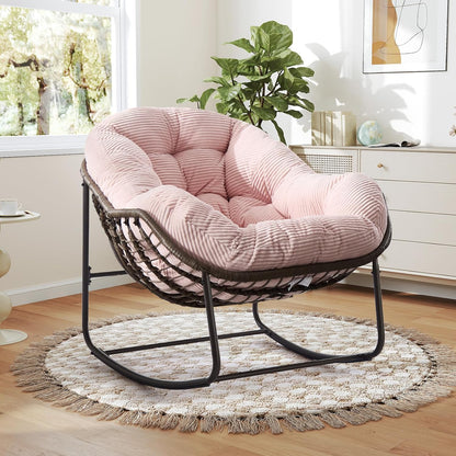 Sleek Sanctuary: Contemporary Rattan Swing Chair for Indoor & Outdoor