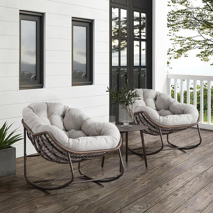 Sleek Sanctuary: Contemporary Rattan Swing Chair for Indoor & Outdoor